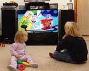 children watching television