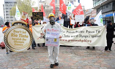 Protest against Rio Tinto